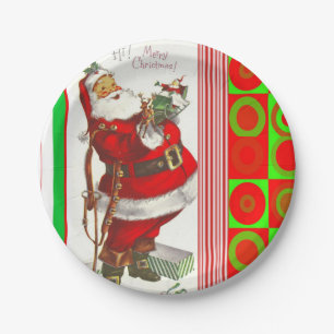 Kerstpapier, Borden voor kerstmis, kerstmis Papieren Bordje