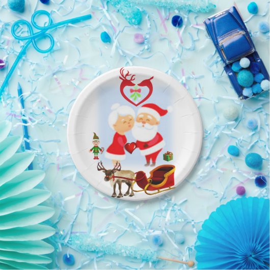 Kerstpapier, Borden voor kerstmis, kerstmis Papieren Bordje (Feest)