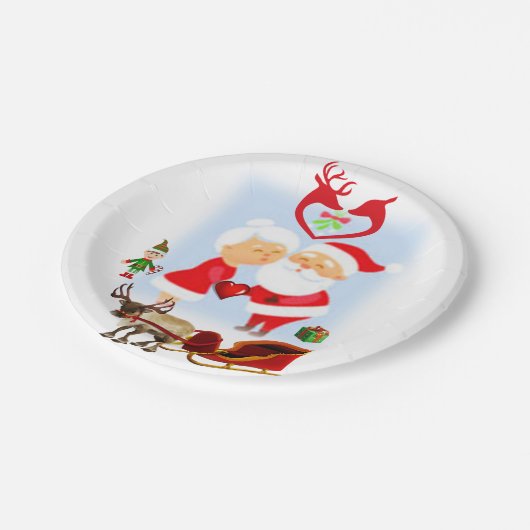 Kerstpapier, Borden voor kerstmis, kerstmis Papieren Bordje (Gekanteld)