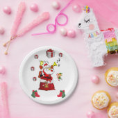 Kerstpapier, Borden voor kerstmis, Santa, Elf Papieren Bordje (Feest)