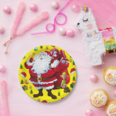 Kerstpapier, Borden voor kerstmis, Santa, Elf Papieren Bordje (Feest)
