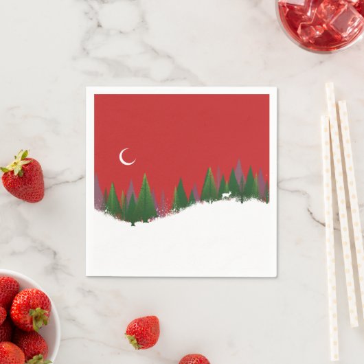 kerstpapier Bossen Servetten (Insitu)