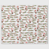 kerstpapier, cadeaubonade, herten, vis cadeaupapier (Vlak)