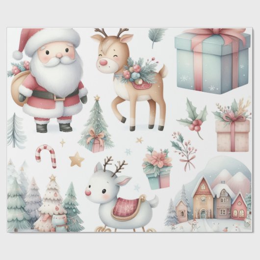 kerstpapier cadeaupapier (Vlak)