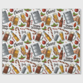 kerstpapier cadeaupapier (Vlak)