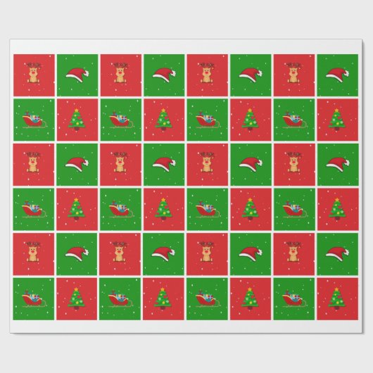 kerstpapier cadeaupapier (Vlak)