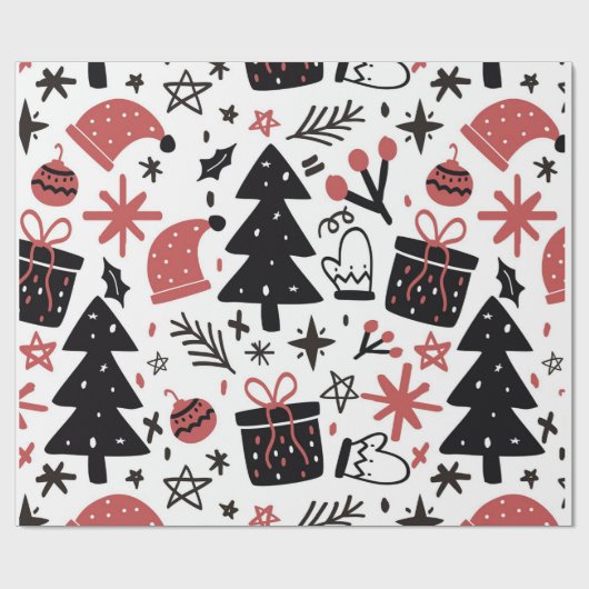 kerstpapier cadeaupapier (Vlak)