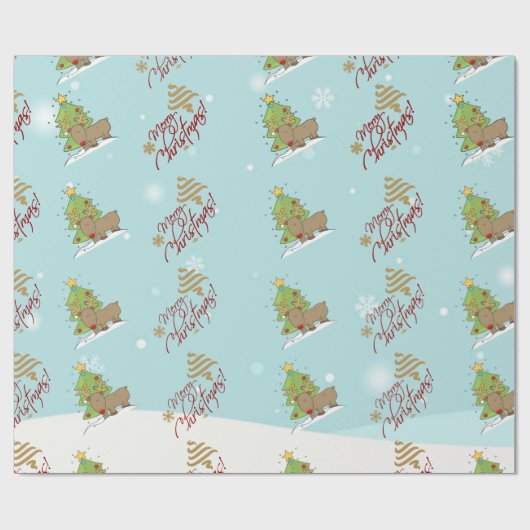 kerstpapier. cadeaupapier (Vlak)