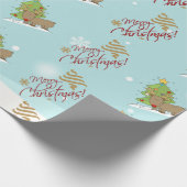 kerstpapier. cadeaupapier (Hoek)