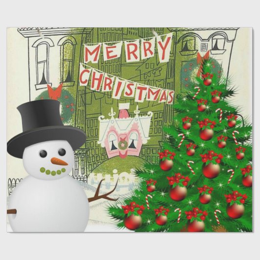 kerstpapier cadeaupapier (Vlak)