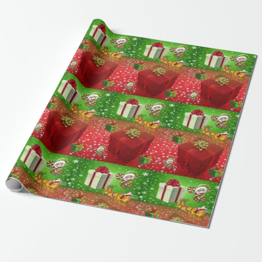 kerstpapier cadeaupapier (Uitgerold)
