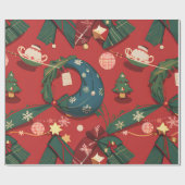 kerstpapier cadeaupapier (Vlak)