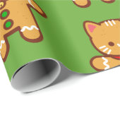 kerstpapier - CAT GINGERBREAD Cadeaupapier (Rol Hoek)