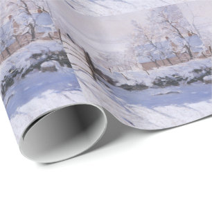 kerstpapier Claude Monet The Magpie Cadeaupapier