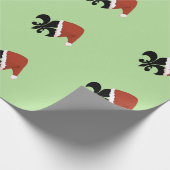 kerstpapier De Lis Cajun Louisiana NOLA Cadeaupapier (Hoek)