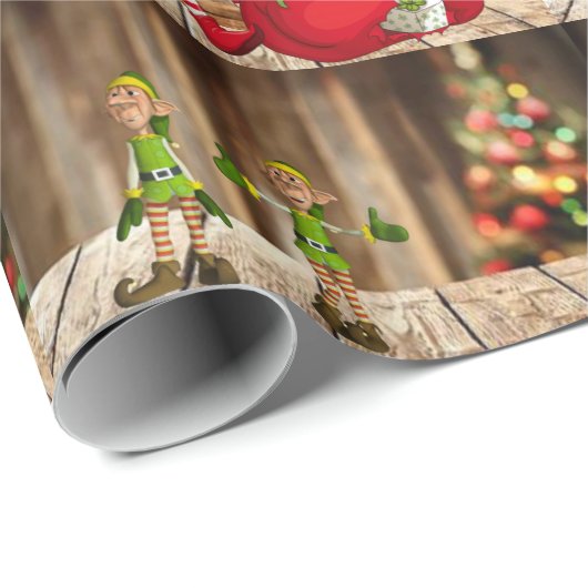kerstpapier Elf Cadeaupapier (Rol Hoek)