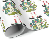 kerstpapier — Elf-paddenstoel Cadeaupapier (Rol Hoek)