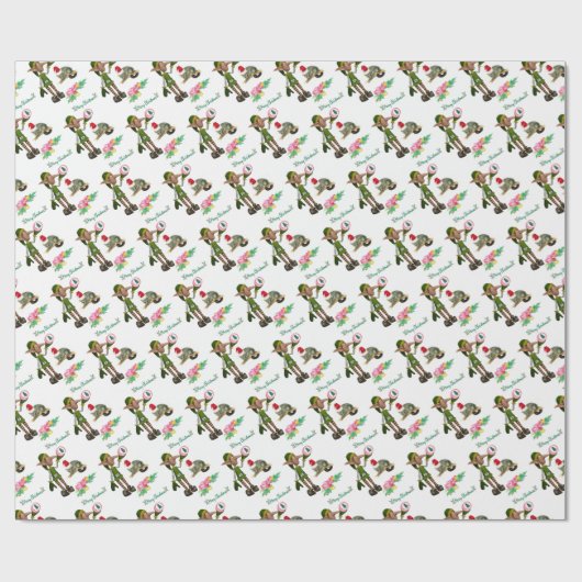 kerstpapier Elf Possum Cadeaupapier (Vlak)