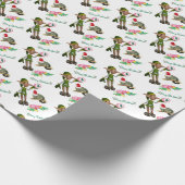 kerstpapier Elf Possum Cadeaupapier (Hoek)