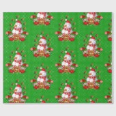 kerstpapier Elf Snowman Cadeaupapier (Vlak)