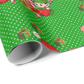 kerstpapier Elf Snowman Cadeaupapier (Rol Hoek)