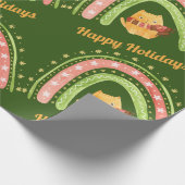 Kerstpapier en regenboogpapier cadeaupapier (Hoek)