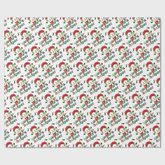kerstpapier Helper Elf van kerstcadeautje Cadeaupapier (Vlak)