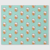 kerstpapier - Honger kat-ontbijtkoek Cadeaupapier (Vlak)