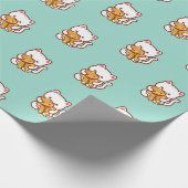 kerstpapier - Honger kat-ontbijtkoek Cadeaupapier (Hoek)