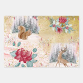 kerstpapier in bladen inpakpapier vel (Voorkant 2)