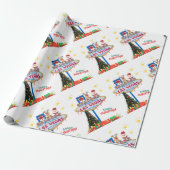 kerstpapier in Las Vegas Cadeaupapier (Uitgerold)