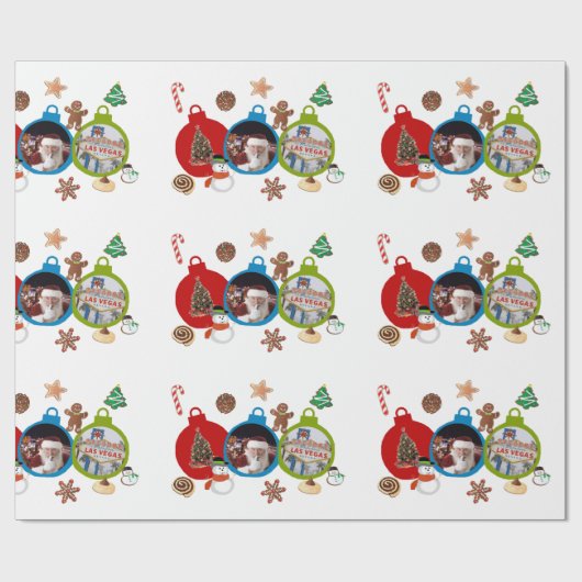 kerstpapier in Las Vegas Cadeaupapier (Vlak)