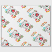 kerstpapier in Las Vegas Cadeaupapier (Vlak)