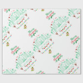 kerstpapier in Las Vegas Cadeaupapier (Vlak)