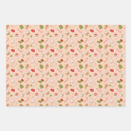 kerstpapier inpakpapier vel (Voorkant 3)