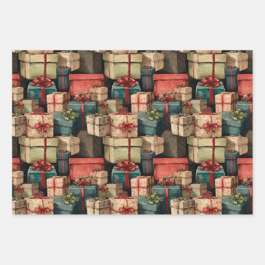  kerstpapier inpakpapier vel (Voorkant)