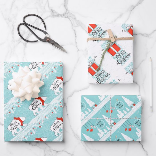 kerstpapier inpakpapier vel (Voorkant)