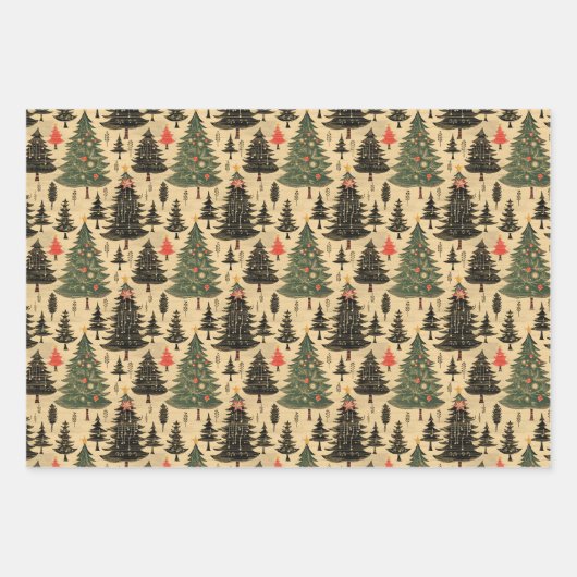  kerstpapier inpakpapier vel (Voorkant)