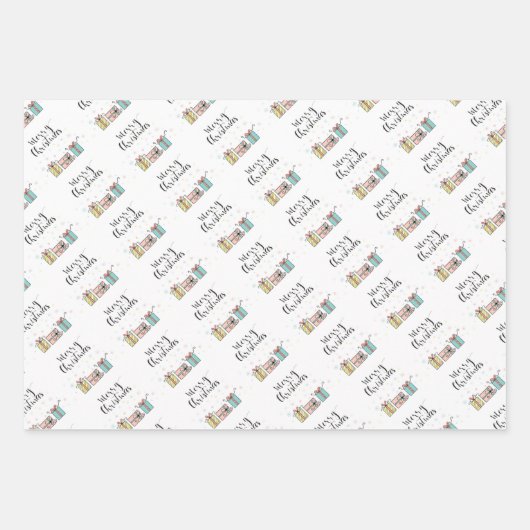 kerstpapier inpakpapier vel (Voorkant)