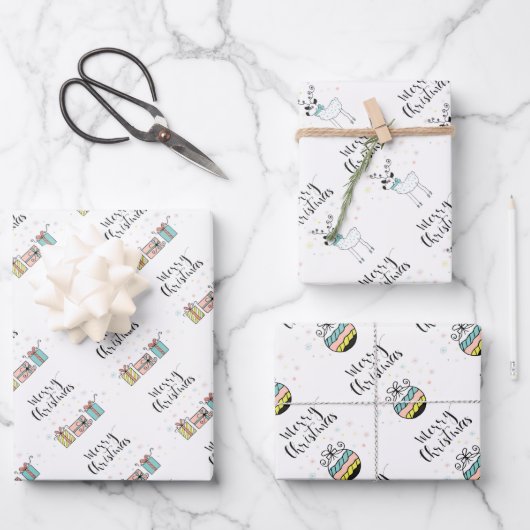 kerstpapier inpakpapier vel (Voorkant)