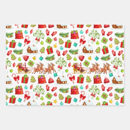 kerstpapier inpakpapier vel (Voorkant)