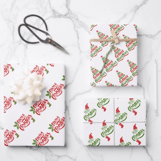kerstpapier inpakpapier vel (Voorkant)