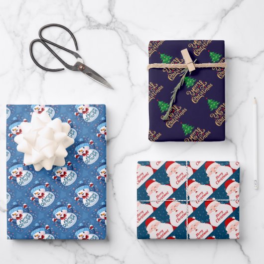 kerstpapier inpakpapier vel (Voorkant)