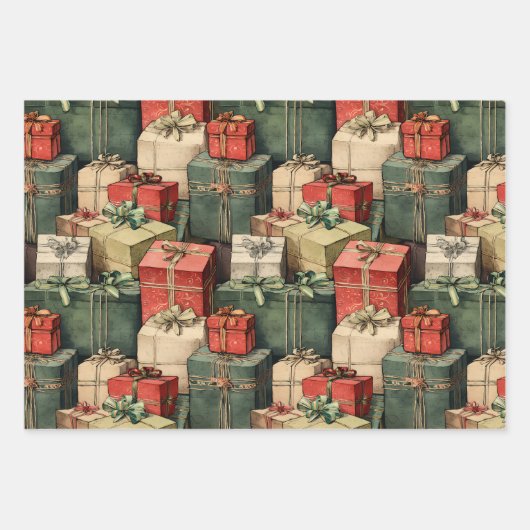  kerstpapier inpakpapier vel (Voorkant 3)