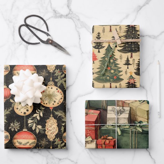  kerstpapier inpakpapier vel (Voorkant)