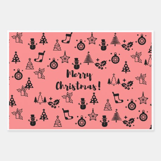 kerstpapier inpakpapier vel (Voorkant 3)