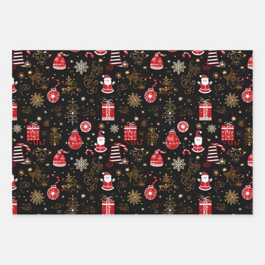 kerstpapier inpakpapier vel (Voorkant 3)