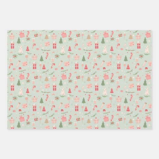 kerstpapier inpakpapier vel (Voorkant 2)