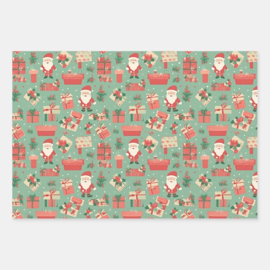 kerstpapier inpakpapier vel (Voorkant)