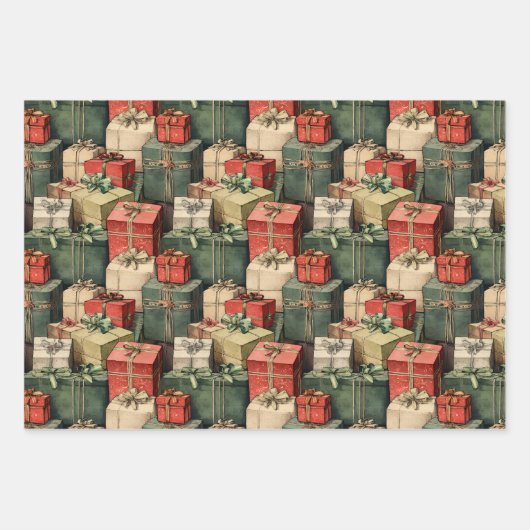  kerstpapier inpakpapier vel (Voorkant 2)